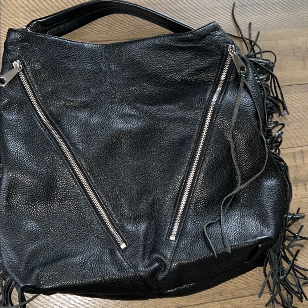 Large Rebecca Minkoff shoulder bag with fringe